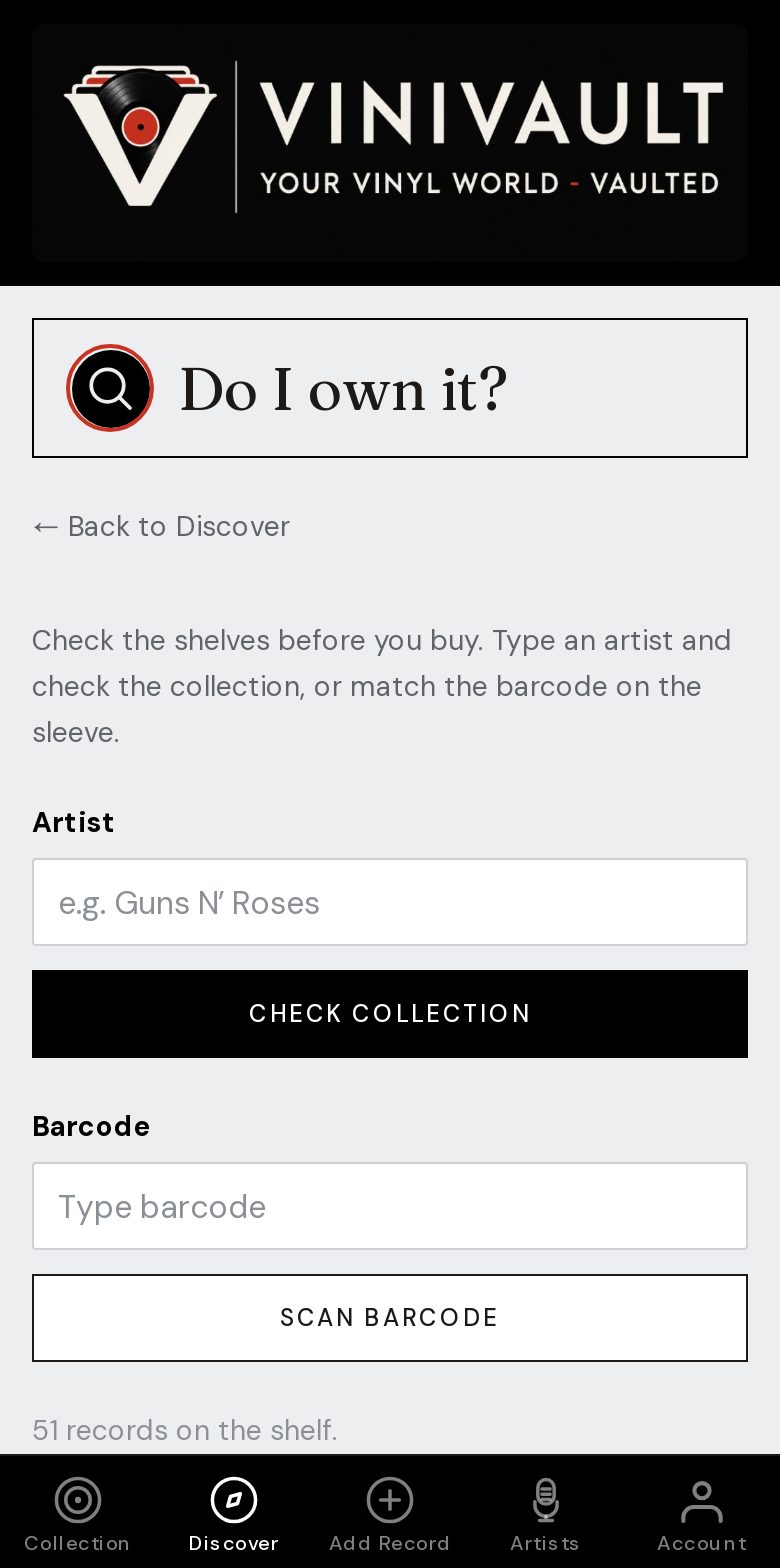 Do I own it? in ViniVault on a phone